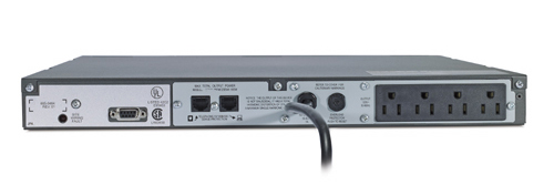 APC Smart-UPS SC 450VA 120V - 1U Rackmount/Tower - Back View